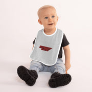 Embroidered Rowdy Red Baby Bib